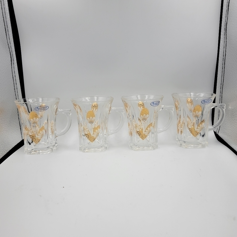 Vintage Alpine Cuisine Cheers Glass Set - set of 4